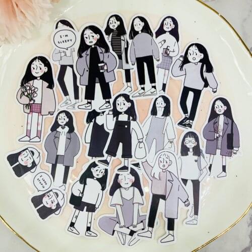 17 PCS Intern off work Stickers Crafts And Scrapbooking stickers book Student label Decorative sticker kids toys