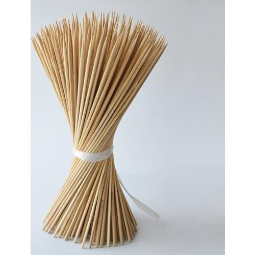 200Pcs Bamboo Skewers BBQ NaturalOutdoor Picnic Party 30cm Barbecue Accessories Handmade DIY Disposable Environmental Protection