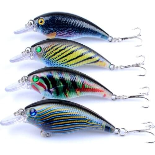 4 Color Set 7.5cm/10.5g Sinking Minnow Isca Artificial Baits For Bass Perch Pike Trout Design Pesca Stream Hard Fishing Lure