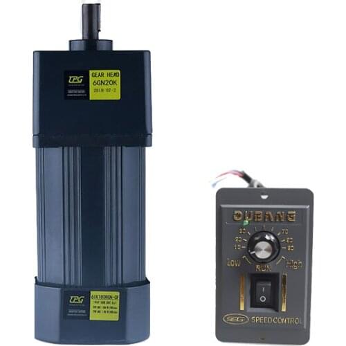 6IK180RGN-CF 120W AC220V AC gear reducer motor, adjustable speed, reversible, high torque + speed controller