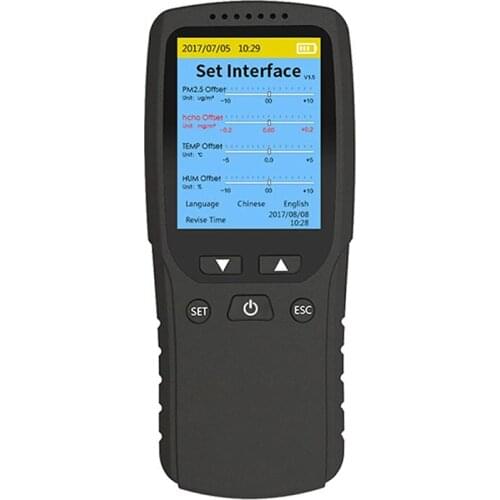 8-in-1 Digital PM2.5 PM10 PM1.0 TVOC HCHO Detector Air Quality Analyzer Display High Accuracy with Thermometer and Hygrometer