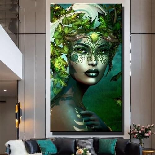 Diy diamond painting Leaves fantasy Woman 3d Picture Of rhinestone mosaic Diamond cross stitch embroidery full square round X102