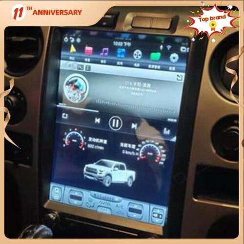 Aotsr Vertical screen Tesla Style PX6 Android 9.0 RAM 4GB CARPLAY Car Radio Play For Ford Raptor F150 2009-15 Car GPS Navigation
