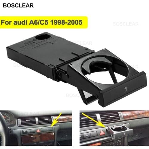 New Stretch Fold Car Cup Holder Sliding Car Instrument Panel Water Cup Holder Drink Holder for Audi A6/C5 2002~2008 Car Accessor