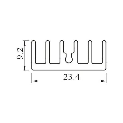 Free Ship 100pcs/lot New electronic radiator 23.4*9*25mm Motherboard Chip IC triode radiator profiles can be customized heatsink