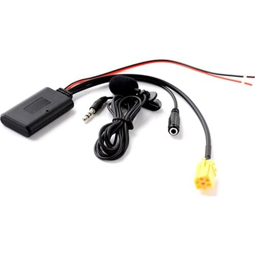 Bluetooth Aux Receiver Cable Adapter with microphone for Alfa Romeo 159 for Fiat Grande Punto for 6 Pin Audio CD Head Unit