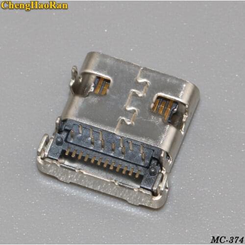 ChengHaoRan 1pcs High Speed USB 3.1 Type C Female 24Pin 4Legs PCB Mount Solder Socket Connector