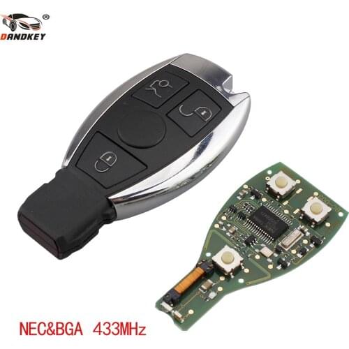 Dandkey 3 Buttons Smart Infrared Key For Mercedes Benz Supports NEC and BGA type Car Remote Controller Year 2000 - Fob 433MHz