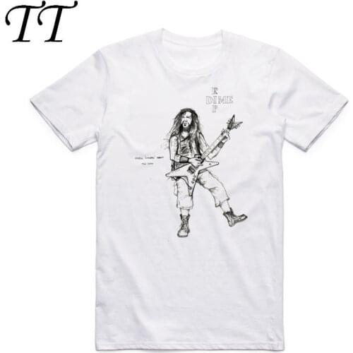 2019 Summer Fashion Men Print Dimebag Darrell Pantera T Shirt Short Sleeves O Neck Cool Casual Homme T-shirt