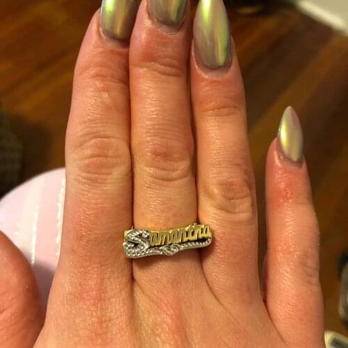 Rings Personalized Rings Women Rings Customized Rings Name Rings Gold Personality Hip Hop Ring Women Fashion Letter Ring Gifts