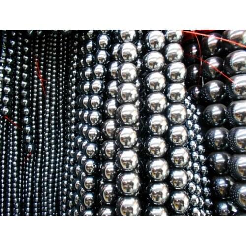 Natural Stone Iron Pyrite Round Loose Beads 15" Strand 4 6 8 10MM Pick Size For Jewelry Making