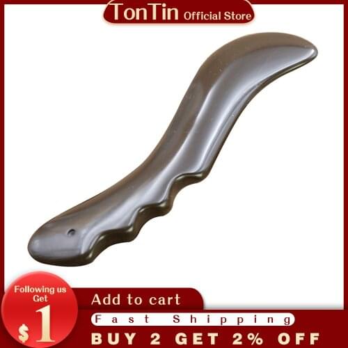 5A grade brown color Si Bin Bian stone facial massage guasha kit beauty plate 100% original