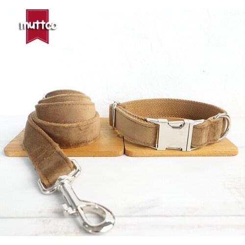 MUTTCO Unique high quality pet strap handmade collar necklace for dog gift THE AMBER engraved dog collar leash 5 sizes UDC079