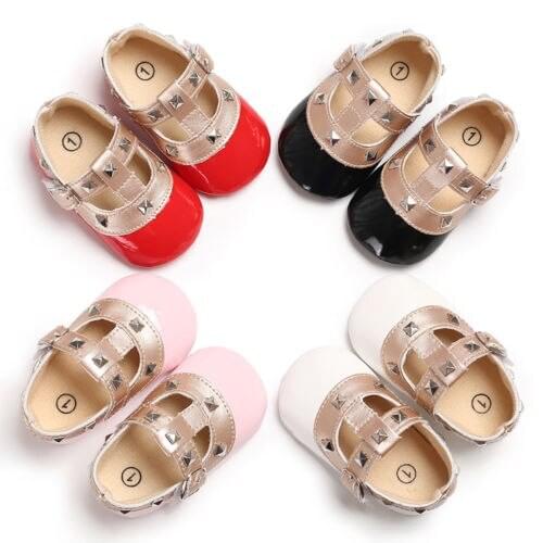 New Baby Shoes Child Toddler Kids Girl Princess Shoes Moccasins Leather Prewalker