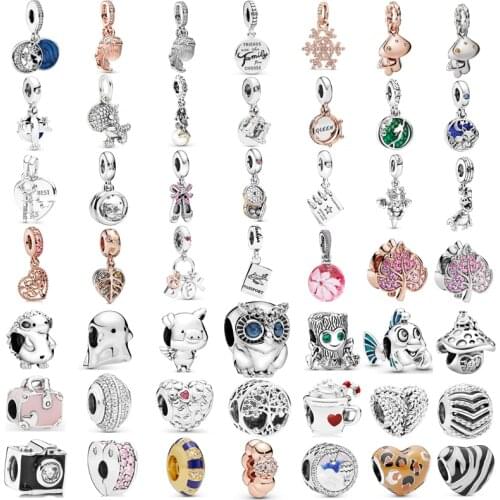 New Fashion Charm Original Ballet Shoes Telescope Mermaid Beads Suitable for Original Pandora Ladies Bracelet Jewelry Gift
