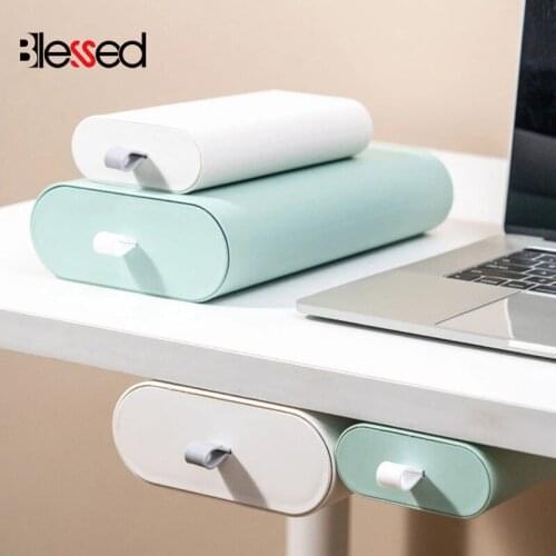 Desk organizer kitchen drawer organizer paste office desk bottom finishing box desktop storage box organizer for cosmetics