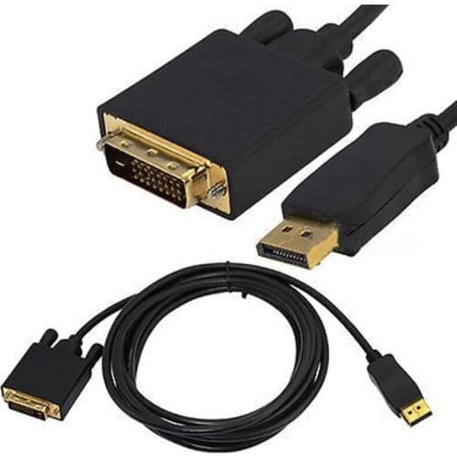 PC Premium DP DisplayPort 20pin Male to DVI-D 24+1pin Male Cable Adapter 1m-5m