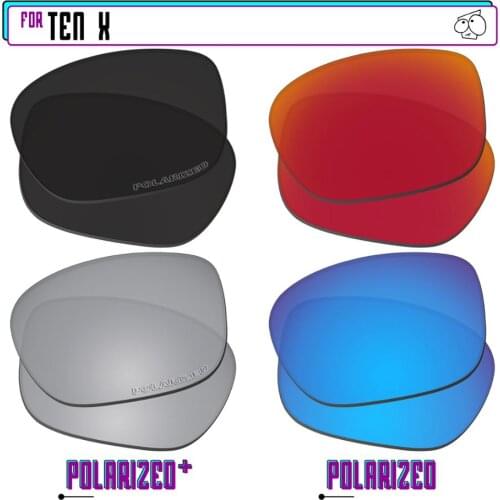 EZReplace Polarized Replacement Lenses for - Oakley Ten X Sunglasses - BkSrP Plus-RedBlueP