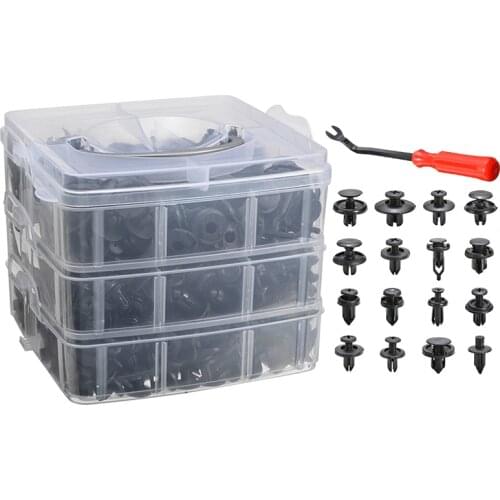 Durable 630pcs Mixed Fastener Clips Car Door Trim Panel Auto Bumper Rivet Retainer Push Engine Cover Fender Fasteners Kit