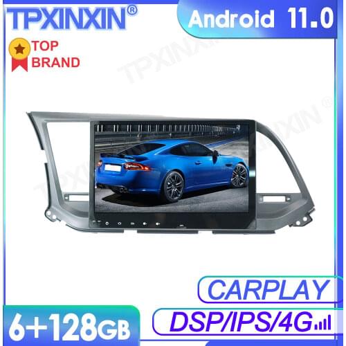PX6 4+64GB For Hyundai Elantra 2016- 2018 Android 10 Car Multimedia Player GPS Navigation Audio Stereo Screen Head Unit