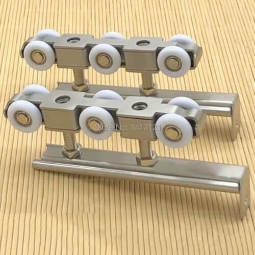 Door roller muted wooden furniture sliding door pulley kitchen toilet hanging track nylon wheel glass bearing door hardware