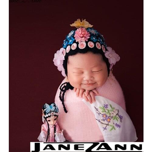 Jane Z Ann Chinese style Newborn baby Peking Opera Huadan Theme Photography props studio shooting creative costume