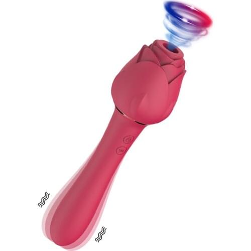 Rose Vibrators Nipple Sucker Vagina Sucking Clitoris Stimulator G Spot Powerful Vibrating Dildo Sex Toys for Women Couples Adult