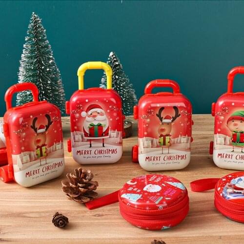 Christmas suitcase, change purse