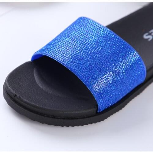 Slippers womens summer indoor household flat bottom flip flops candy color small fresh sandals lightweight wear-resistant