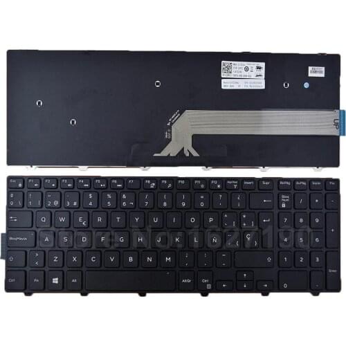 SP Spanish Laptop Keyboard for Dell Inspiron 15-5000 Series 5547 5521 5542 BLACK FRAME WIN8 Notebook Keyboards With Free shippin
