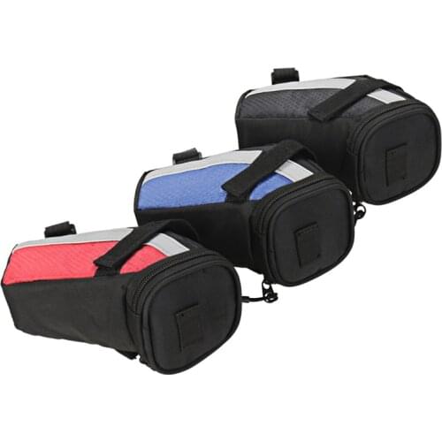 Bicycle Cycling Saddle Bag, Waterproof Bike Storage Bag Back Seat Bag, Bicycle Repair Tools Pocket Pack with Reflective Stripes