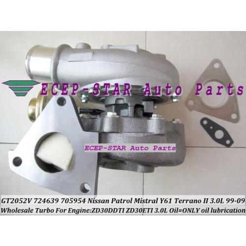 Oil Cooled Turbo GT2052V 724639 705954 724639-5006S Turbocharger For NISSAN Patrol Mistral Y61 Terrano II ZD30DDTI ZD30ETI 3.0L
