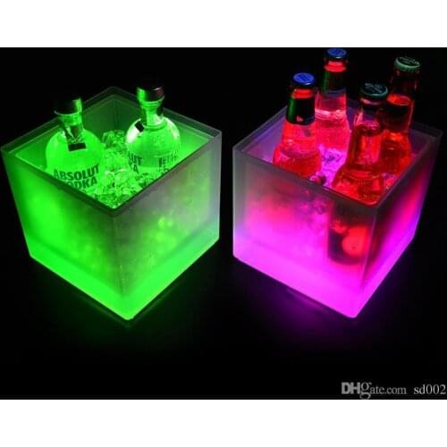 New 3500ml LED Light Ice Buckets Light Up Champagne Beer Buckets Waterproof Kitchen Bar disco Tools