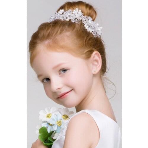 Girls Tiara Wedding Girl Rhinestone Headband Head Crown Princess Jewelry Hair Accessories In Stock