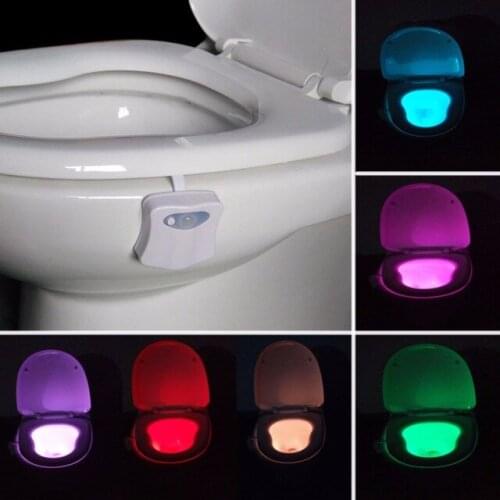 10PCS 8Color Motion Sensor LED Light Bowl Human Body Induction Toilet Light Night Glow Bowl Illumibowl Potty Backlight Seat Lamp