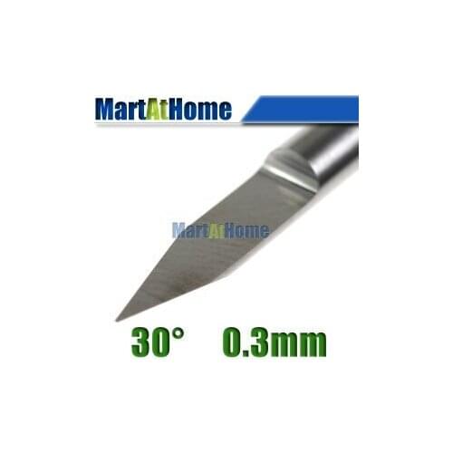 10pcs Carbide PCB CNC Engraving Machine Router V Bits 30 Degree 0.3mm Free Shipping #SM455 @CF