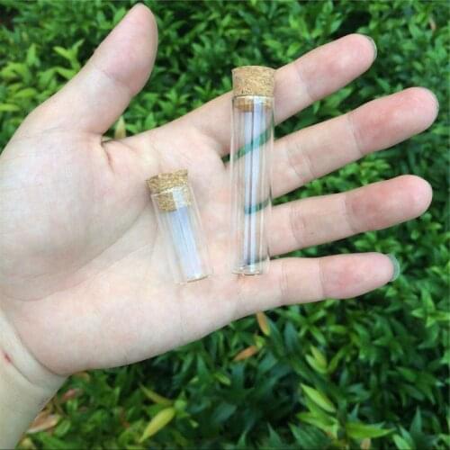3ml 6ml Packaging Jars Mini Glass Bottles with Corks Containers for Sand Liquid Food 100pcs Empty Reagent Hyaline Perfume Vials