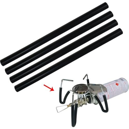 4pcs CAMPINGMOON Protective Silicone Tubes Heat Resistant Camping Stove Bracket Cover Camping Stove Accessories