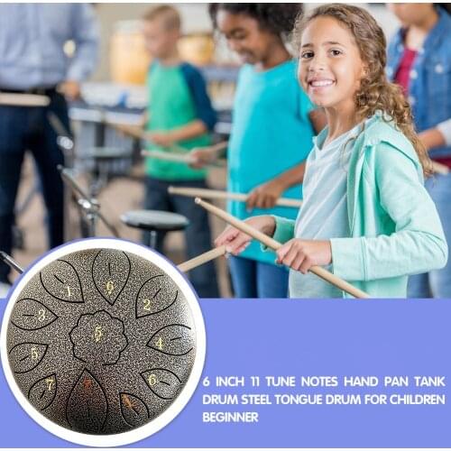 6-inch 11-tone Steel Tongue Drum Beginner Musical Ethereal Drum Carrying Bag Percussion Steel Meditation Hand Pan Drum