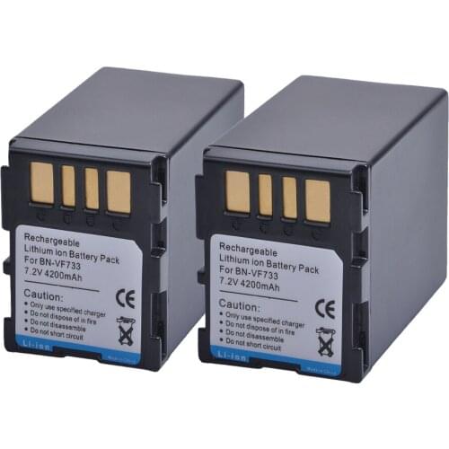 AsperX 2pcs BN-VF733 BNVF733 BN VF733 Battery for JVC GR-D240 GR-D290AH GR-DF570 GR-D246 GR-D290US GR-DF590 GR-D247 Battery