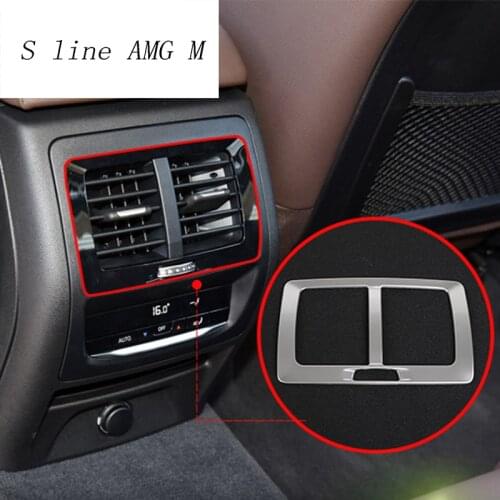 Car styling for BMW X3 G01 2018 Rear air conditioning vent decorative frame outlet trim stickers Cover Interior Auto Accessories
