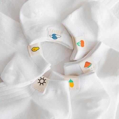 White Socks 2021 Womens Summer Boat Socks Thin Japanese White Socks Shallow Mouth College Style Spring and Autumn Cute Sock