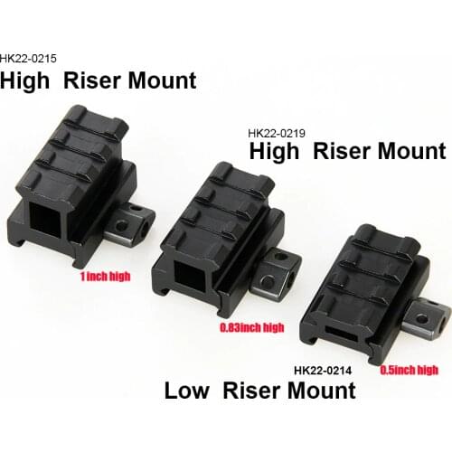 CANIS LATRANS Red Dot Scope Weaver Picatinny Riser Rail Mount 1/2 & 4/5 & 1 Inch Low High Profile 3 Slots