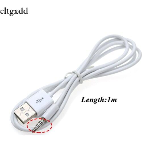 Cltgxdd 3.5mm AUX Audio Plug Jack to USB 2.0 Male Charge Cable Adapter AUX cable