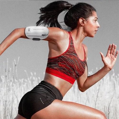 Running Men Women Arm Bags for Phone Money Keys Outdoor Sports Arm Package Bag with Headset Hole Simple Style Running Arm Band