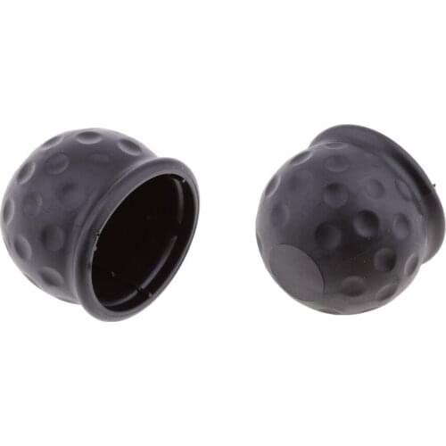 Two 50mm Rubber Towing Hitch Towball Cap Covers for Trailer Van Car Automotive