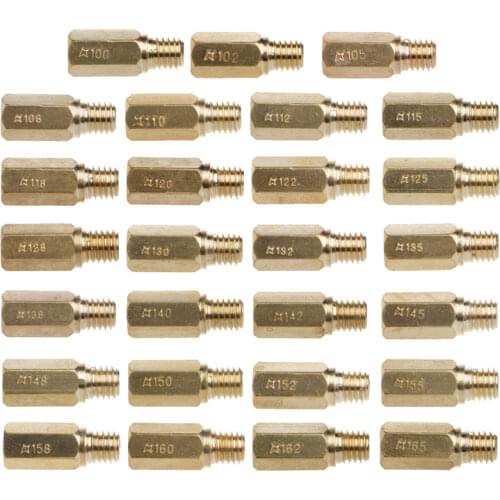 1x Motorcycle Main Jet for keihin OKO KOSO PE PWK Carburetor 100-165 Type U2JA