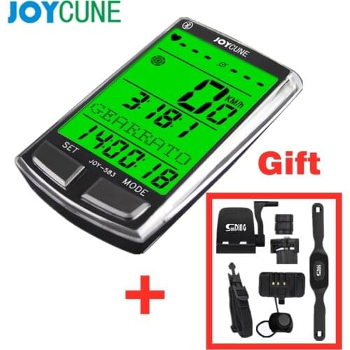 Waterproof Cycling Computer With Chest Heart Rate Monitor Cadence Sensor Wireless Bicycle Speedometer Bluetooth Bike Odometer