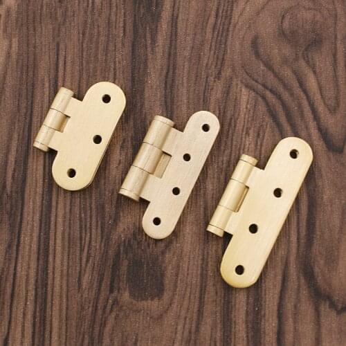 Brass Hinge for Furniture Cabinet Hinges Cupboard Door Hinge Gold Copper Hinge for Wooden Box Furniture Hardware