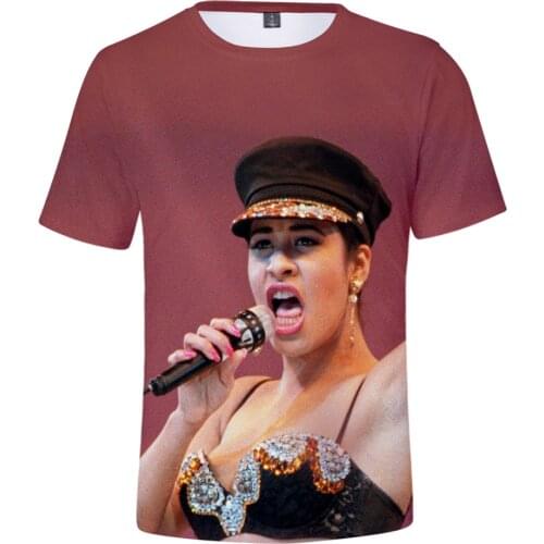 3D Selena Quintanilla Cool Singer 2019 New Harajuku Summer T-shirt Women/men/Kids Summer Short Sleeve Casual Round Collar Soft